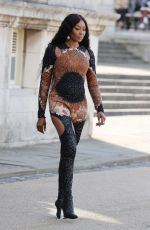 NAOMI CAMPBELL Arrives at Alexander Mcqueen Fashion Show in London 10/11/2022