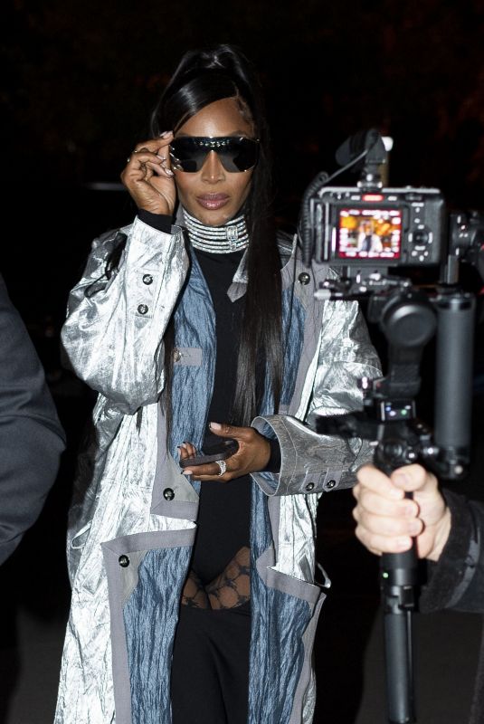 NAOMI CAMPBELL Arrives at Tiffany & Co Hosting Beyonce Party at Paris Fashion Week 10/04/2022