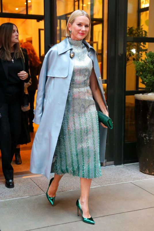 NAOMI WATTS Leaves Her Hotel in New York 10/12/2022
