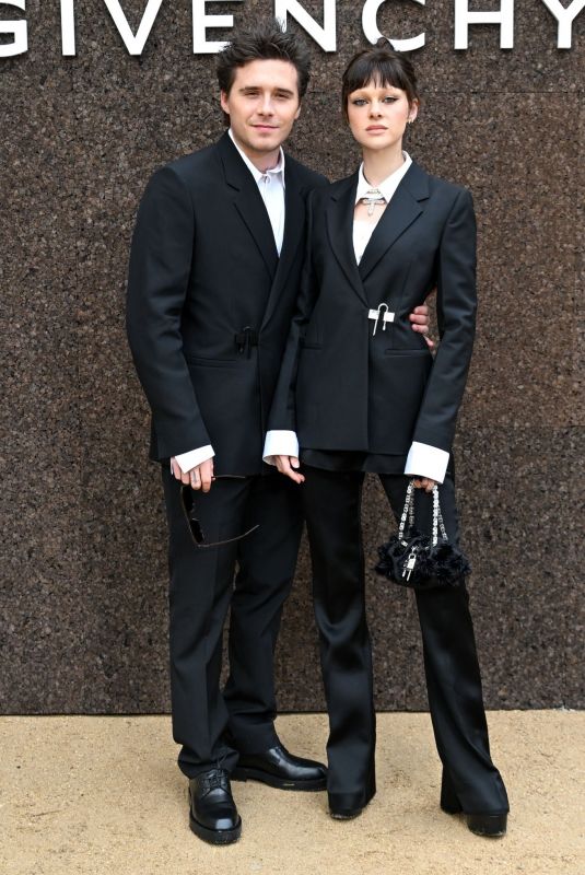 NICOLA PELTZ and Brooklyn Beckham at Givenchy Fashion Show in Paris 10/02/2022