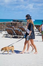 NINA AGDAL in Bikini at a Beach in Miami 10/23/2022