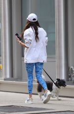 NINA DOBREV Out with Her Dog in New York 10/12/2022