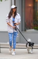 NINA DOBREV Out with Her Dog in New York 10/12/2022