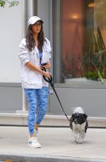 NINA DOBREV Out with Her Dog in New York 10/12/2022