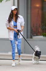 NINA DOBREV Out with Her Dog in New York 10/12/2022
