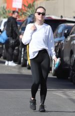 OLIVIA WILDE Leaves Tracy Anderson Gym in Studio City 10/18/2022