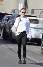 OLIVIA WILDE Leaves Tracy Anderson Gym in Studio City 10/18/2022