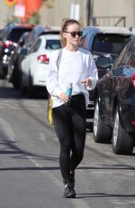 OLIVIA WILDE Leaves Tracy Anderson Gym in Studio City 10/18/2022