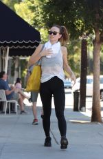 OLIVIA WILDE Out for Coffee After Workout in Los Feliz 10/19/2022