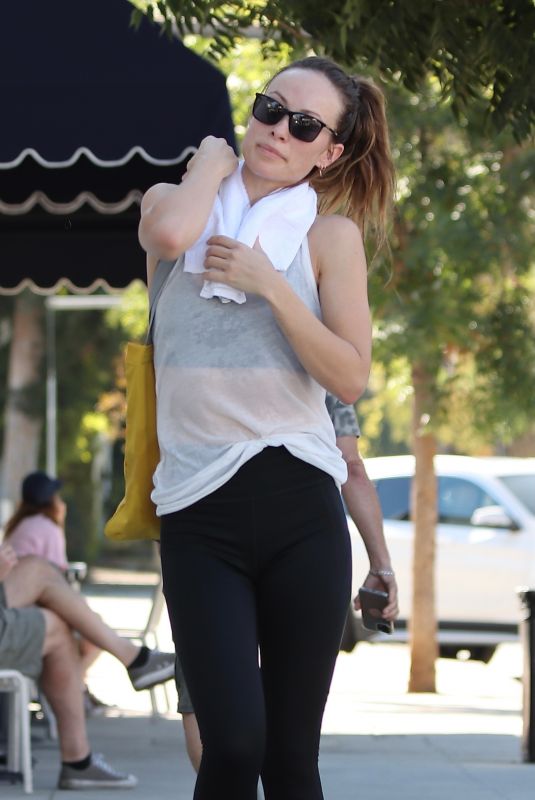 OLIVIA WILDE Out for Coffee After Workout in Los Feliz 10/19/2022