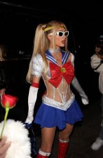 PARIS HILTON Arrives at Casamigos Halloween party in Beverly Hills 10/28/2022