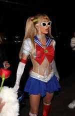 PARIS HILTON Arrives at Casamigos Halloween party in Beverly Hills 10/28/2022