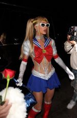 PARIS HILTON Arrives at Casamigos Halloween party in Beverly Hills 10/28/2022