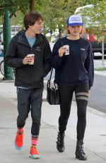 PEYTON LIST and Jacob Bertrand Out for Coffee in Vancouver 10/02/2022
