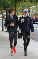 PEYTON LIST and Jacob Bertrand Out for Coffee in Vancouver 10/02/2022