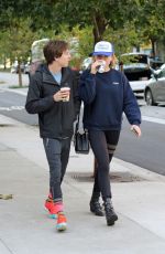 PEYTON LIST and Jacob Bertrand Out for Coffee in Vancouver 10/02/2022