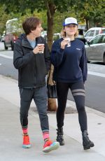 PEYTON LIST and Jacob Bertrand Out for Coffee in Vancouver 10/02/2022