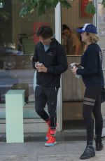 PEYTON LIST and Jacob Bertrand Out for Coffee in Vancouver 10/02/2022
