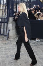 POPPY DELEVINGNE Arrives at Victoria Beckham Show at Paris Fashion Week 09/30/2022
