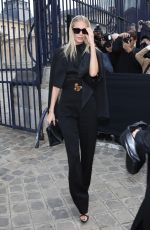 POPPY DELEVINGNE Arrives at Victoria Beckham Show at Paris Fashion Week 09/30/2022