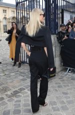 POPPY DELEVINGNE Arrives at Victoria Beckham Show at Paris Fashion Week 09/30/2022