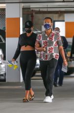 Pregnant CHRISSY TEIGEN and John Legend Leaves a Clinic in Los Angeles 10/11/2022