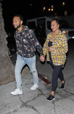 Pregnant CHRISSY TEIGEN and John Legend Leaves a Photoshoot in Los Angeles 10/18/2022