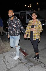 Pregnant CHRISSY TEIGEN and John Legend Leaves a Photoshoot in Los Angeles 10/18/2022