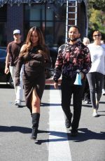 Pregnant CHRISSY TEIGEN and John Legend Promotes Their New Food Truck Venture Cravings in West Hollywood 10/25/2022