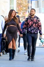 Pregnant CHRISSY TEIGEN and John Legend Promotes Their New Food Truck Venture Cravings in West Hollywood 10/25/2022