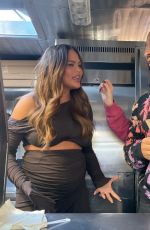 Pregnant CHRISSY TEIGEN and John Legend Promotes Their New Food Truck Venture Cravings in West Hollywood 10/25/2022
