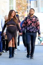 Pregnant CHRISSY TEIGEN and John Legend Promotes Their New Food Truck Venture Cravings in West Hollywood 10/25/2022