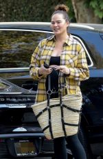 Pregnant CHRISSY TEIGEN at a Friend