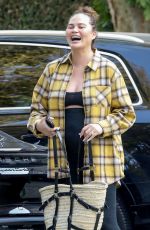Pregnant CHRISSY TEIGEN at a Friend