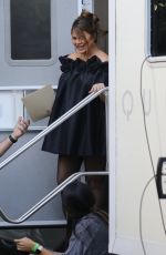 Pregnant CHRISSY TEIGEN Gets a Wardrobe Change on a Movie Set in Los Angeles10/17/2022