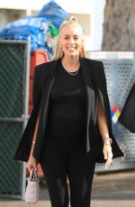 Pregnant HEATHER RAE YOUNG on the Set of Selling Sunset in West Hollywood 10/13/2022