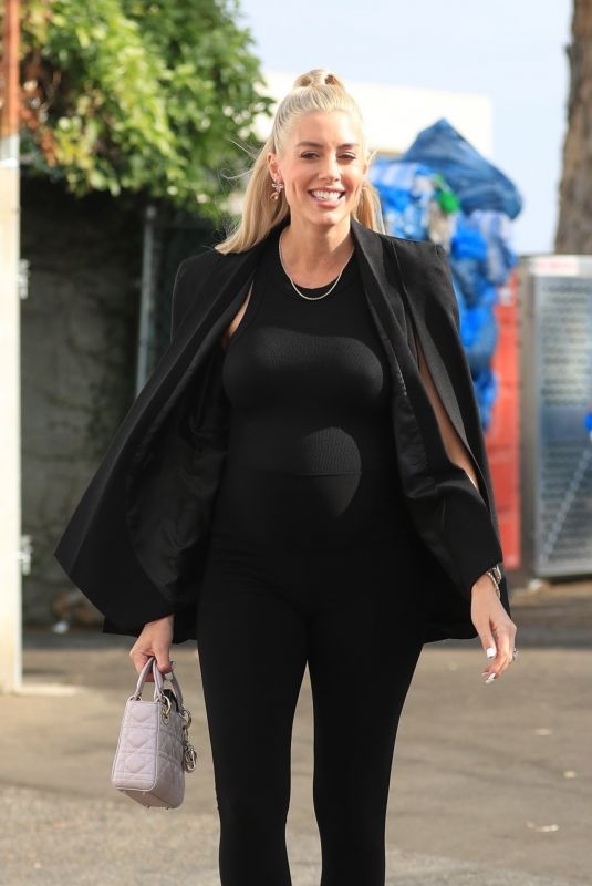 Pregnant HEATHER RAE YOUNG on the Set of Selling Sunset in West Hollywood 10/13/2022