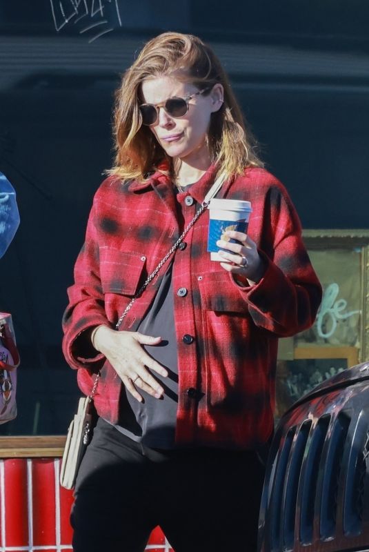 Pregnant KATE MARA Out for Coffee to Go in Los Angeles 10/24/2022