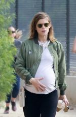 Pregnant KATE MARA Out for Iced Coffee in Silver Lake 09/30/2022