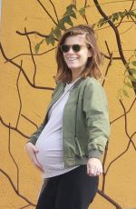 Pregnant KATE MARA Out for Iced Coffee in Silver Lake 09/30/2022