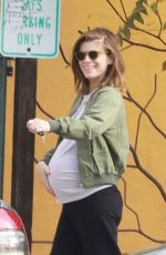 Pregnant KATE MARA Out for Iced Coffee in Silver Lake 09/30/2022