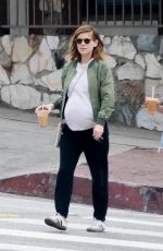Pregnant KATE MARA Out for Iced Coffee in Silver Lake 09/30/2022