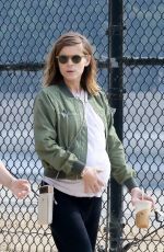 Pregnant KATE MARA Out for Iced Coffee in Silver Lake 09/30/2022