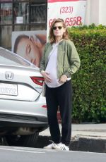 Pregnant KATE MARA Out for Iced Coffee in Silver Lake 09/30/2022