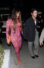 PRIYANKA CHOPRA and Nick Jonas Out for Dinner in Los Angeles 10/27/2022