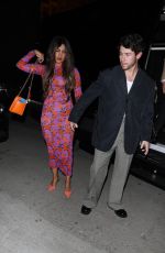 PRIYANKA CHOPRA and Nick Jonas Out for Dinner in Los Angeles 10/27/2022