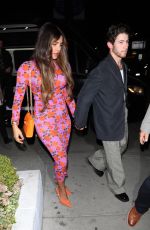 PRIYANKA CHOPRA and Nick Jonas Out for Dinner in Los Angeles 10/27/2022