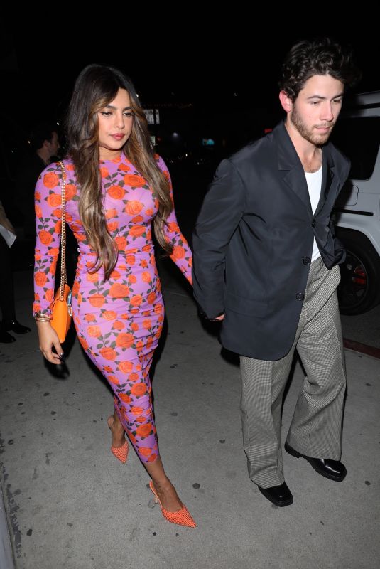 PRIYANKA CHOPRA and Nick Jonas Out for Dinner in Los Angeles 10/27/2022