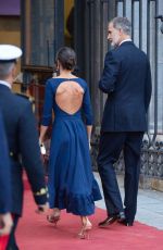 QUEEN LETIZIA OF SPAIN Arrives at Royal Theatre Season Opening in Madrid 10/24/2022