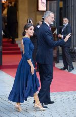 QUEEN LETIZIA OF SPAIN Arrives at Royal Theatre Season Opening in Madrid 10/24/2022